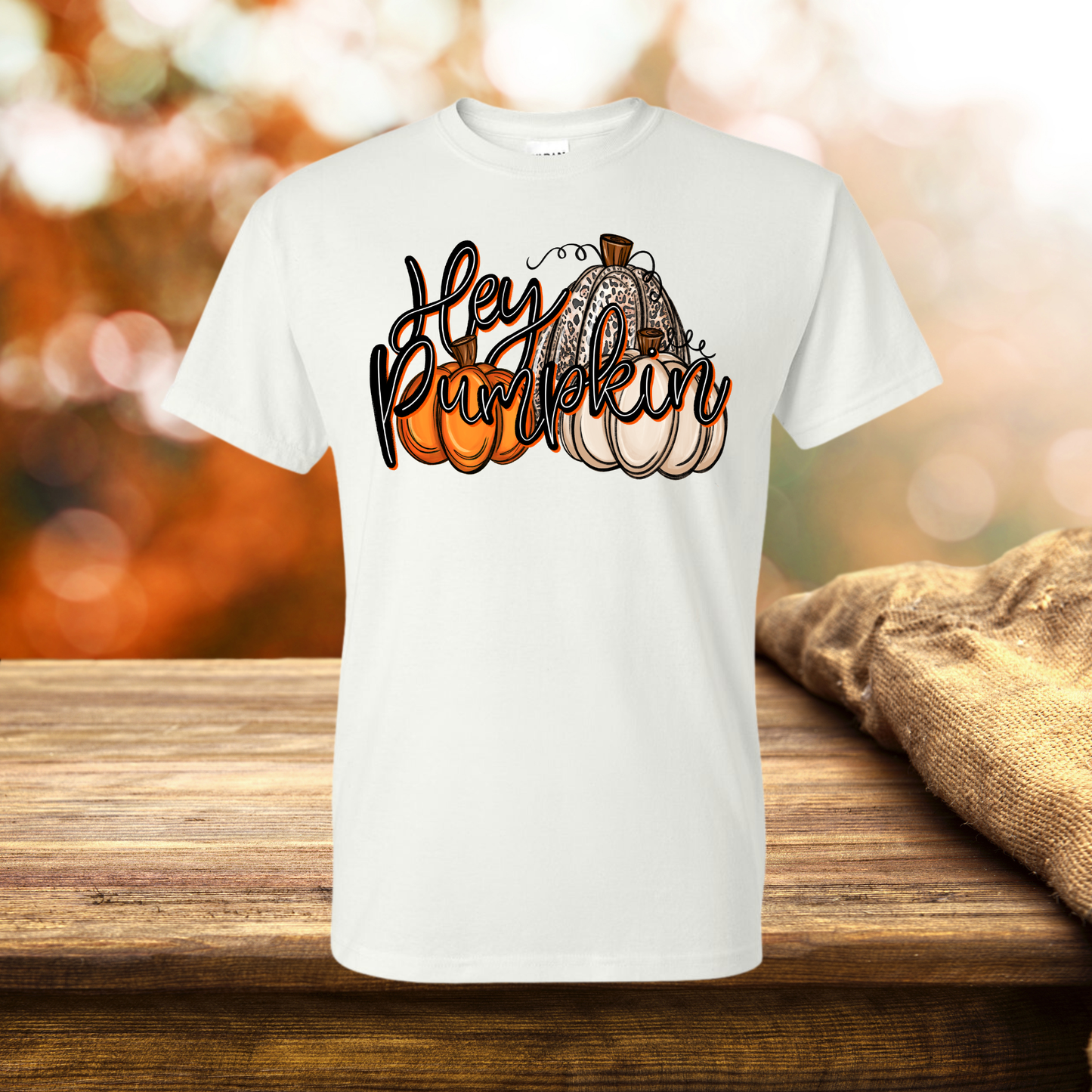 Hey Pumpkin Design Graphic T-Shirt
