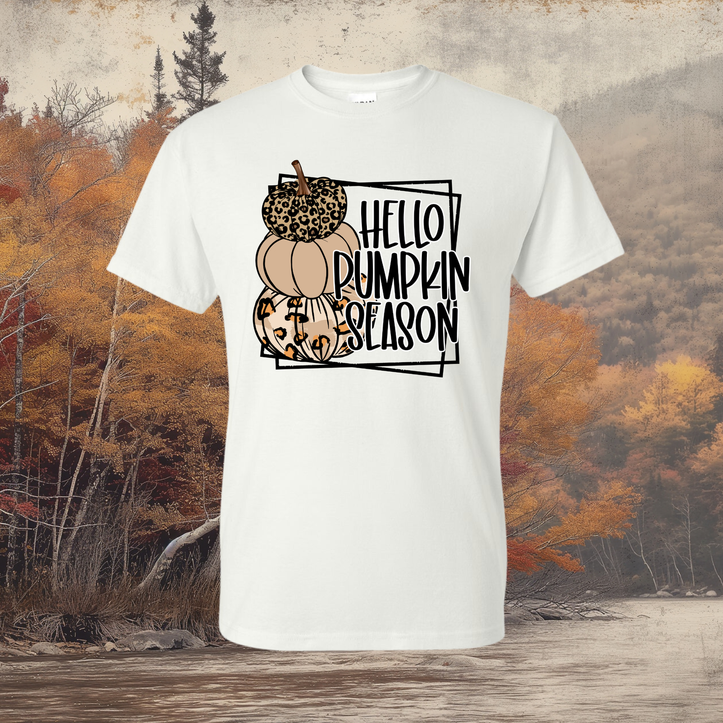 Hello Pumpkin Season Design Graphic T-Shirt