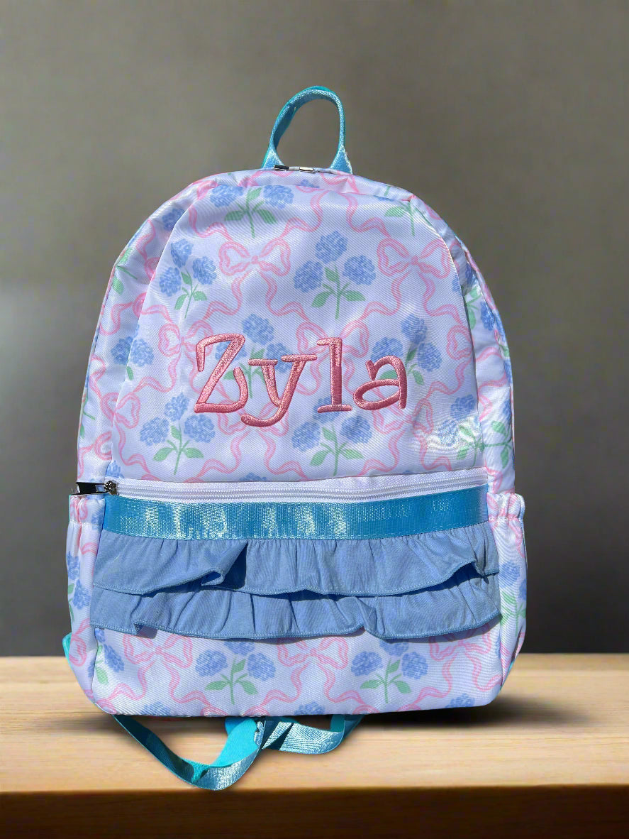 Coquette Bow/Floral Kids/Teens and Ladies Backpack