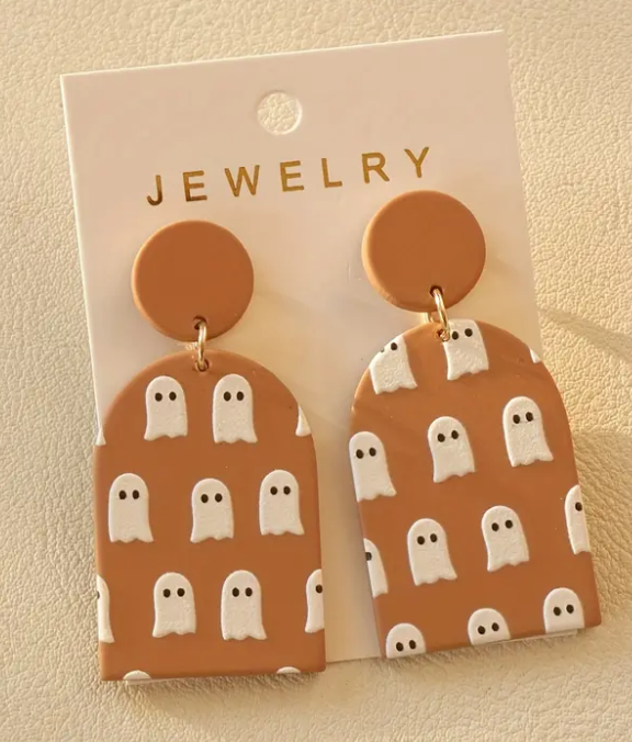 BOO Ghost Dangle Earrings