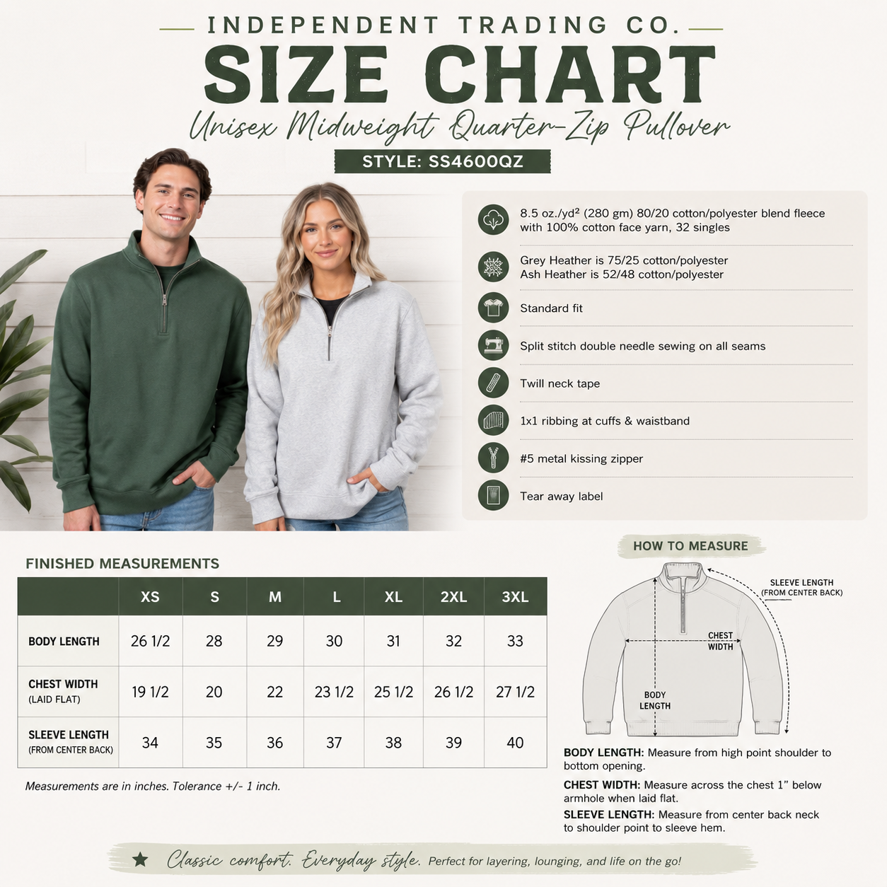 Jolly & Caffeinated Quarter-Zip Pullover