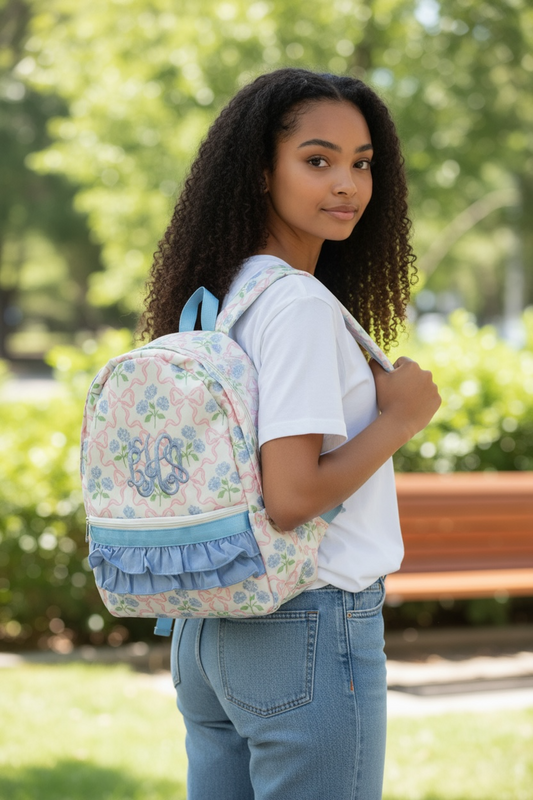Coquette Bow/Floral Kids/Teens and Ladies Backpack
