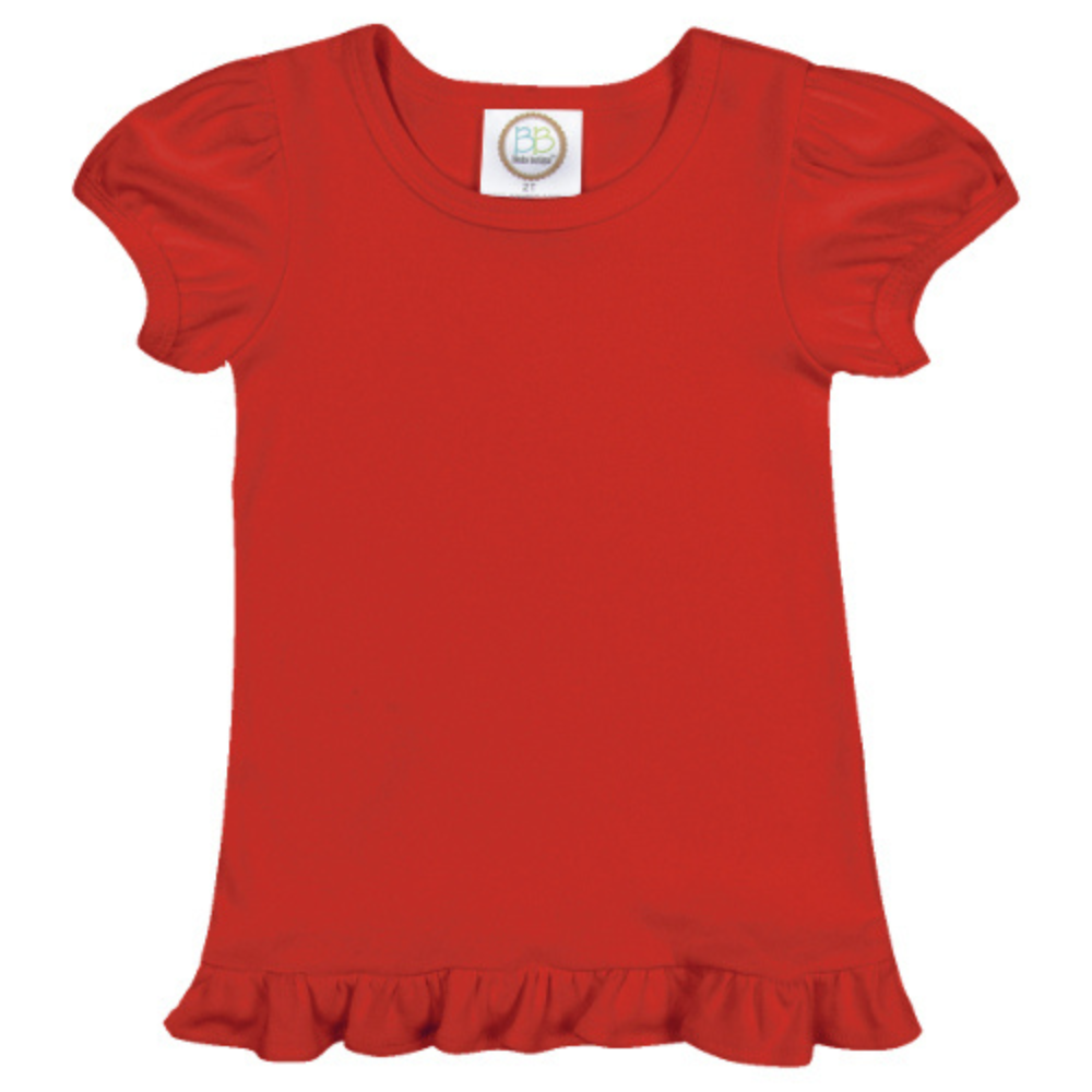 BOW FLAG PATRIOTIC GIRL EMBROIDERED T-SHIRT
