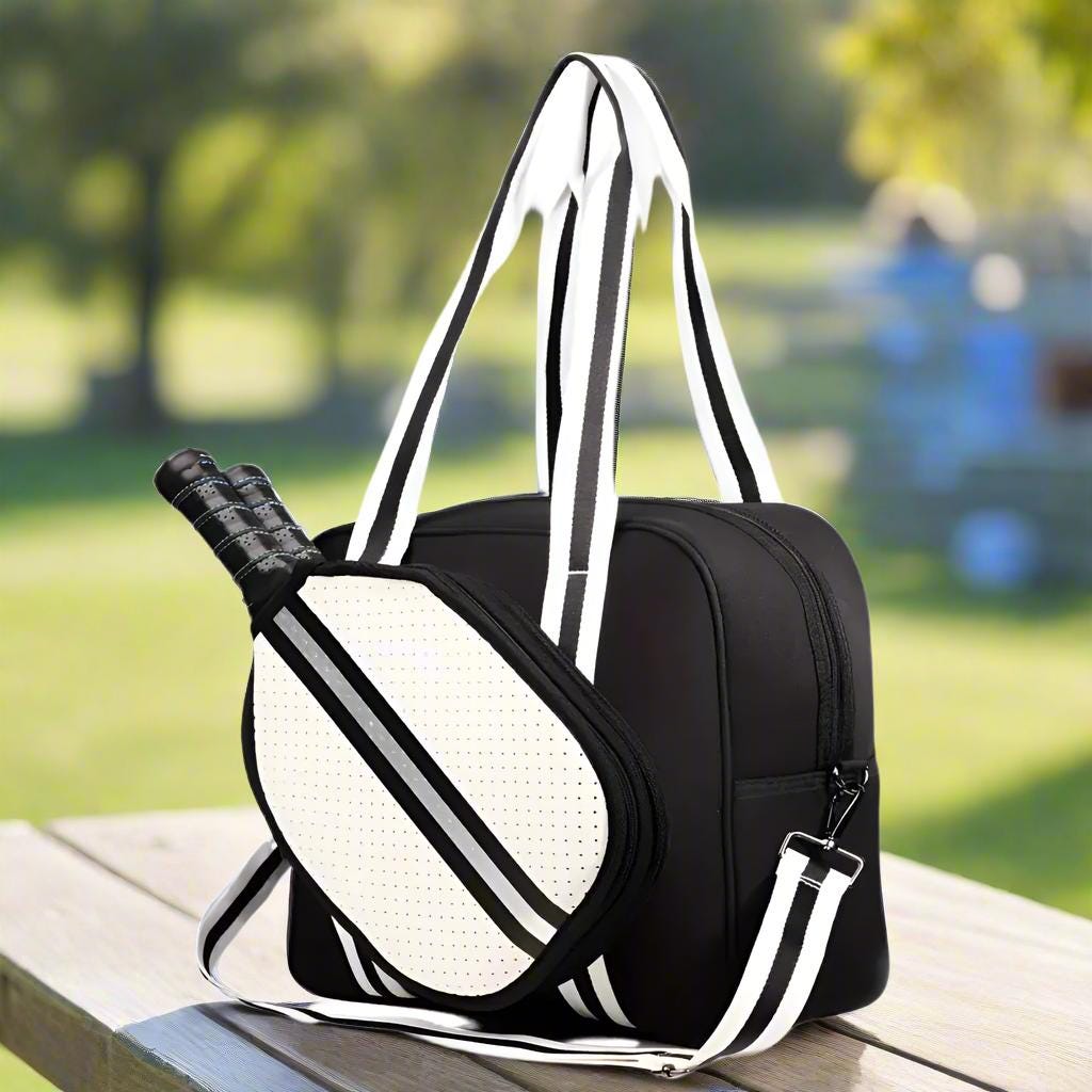 Water-Resistant Nylon Crossbody Pickleball Bag