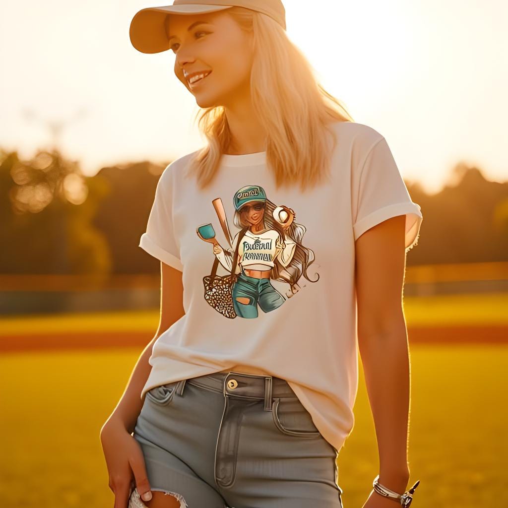 Baseball Mama Ladies Graphic Tee