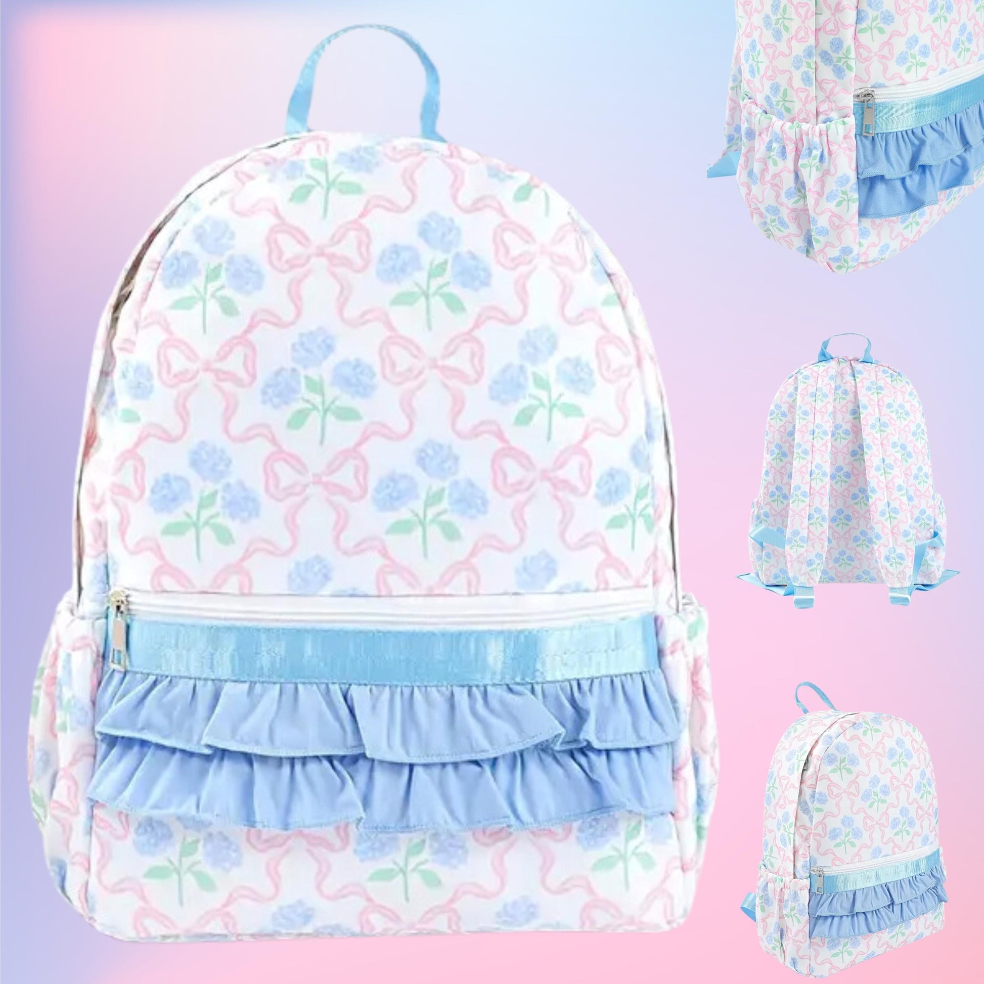 Coquette Bow/Floral Kids/Teens and Ladies Backpack