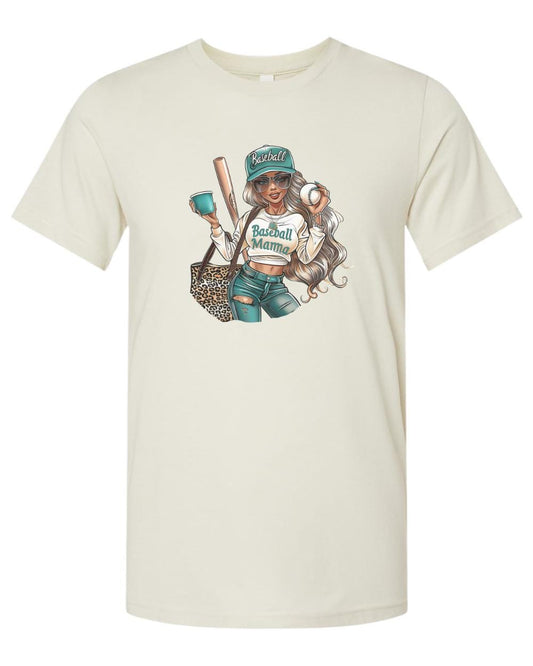 Baseball Mama Ladies Graphic Tee