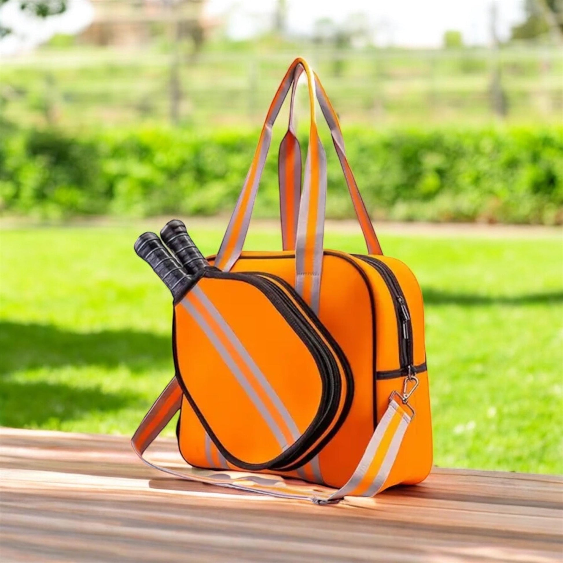 Water-Resistant Nylon Crossbody Pickleball Bag