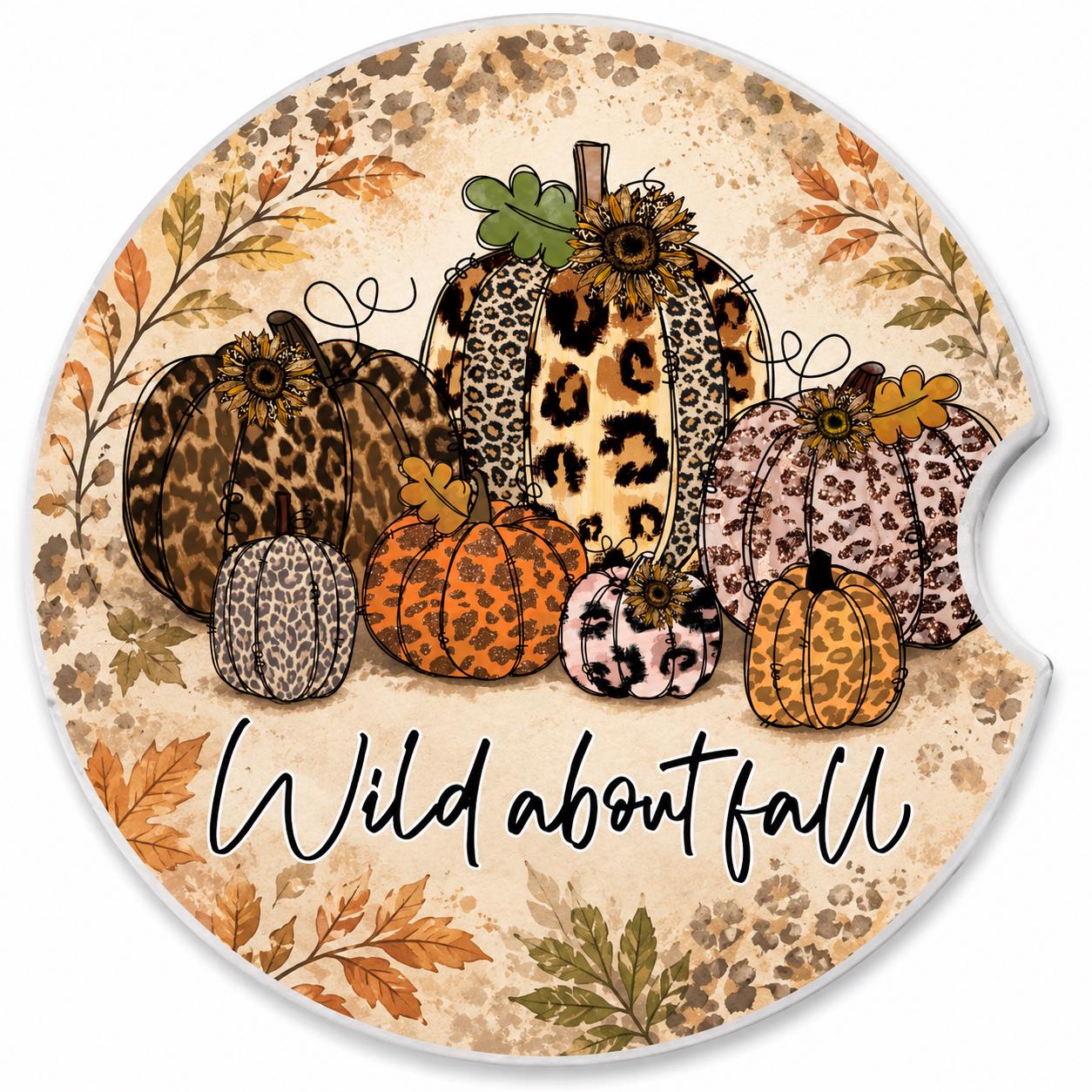 Wild About Fall Car Coasters/Ceramic or Neoprene Fabric