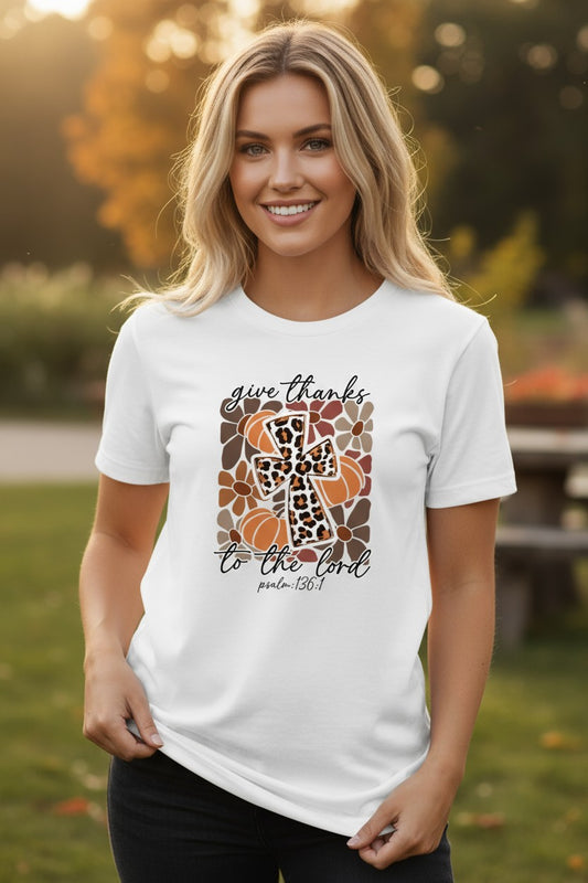 Give Thanks To The Lord Design Graphic T-Shirt