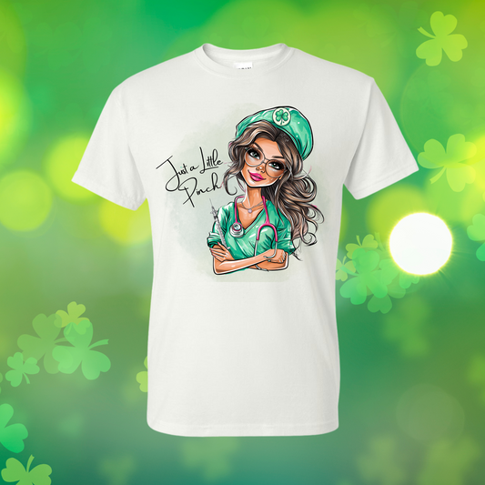 ST PATRICKS DAY NURSE LADIES GRAPHIC TSHIRT