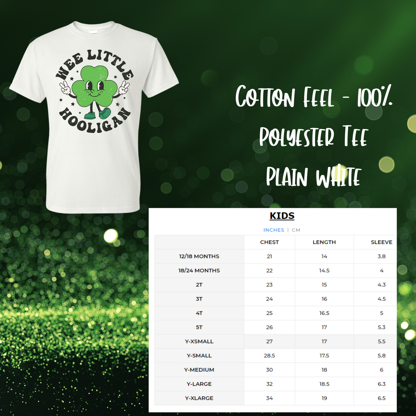 Wee Little Hooligan Design/ Kids Shirt/Perfect for St. Patrick's Day