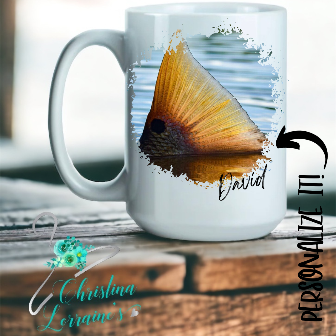 Redfish/Fishing Design/ Personalize It/Coffee Mug