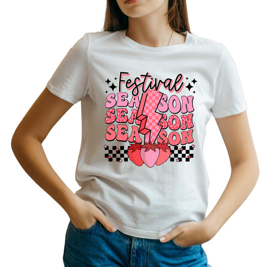 Festival Season/Strawberry Design/Adult and Kids Shirt