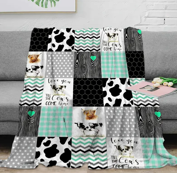 Cow Pattern Flannel Blanket