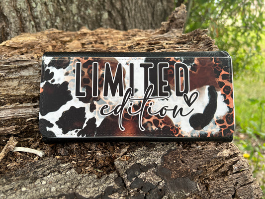 "Limited Edition" Cow Print/Personalize It!/ Design Wallet