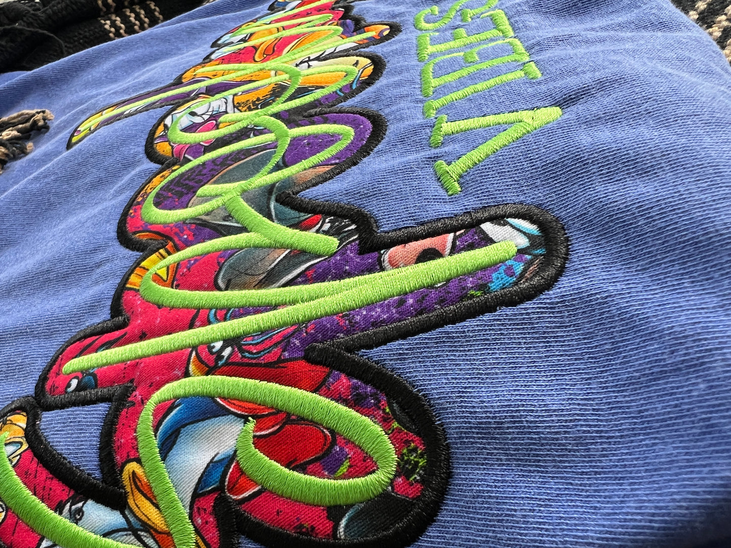 Spooky Vibes Halloween Disney Fabric Design Embroidery T-Shirt