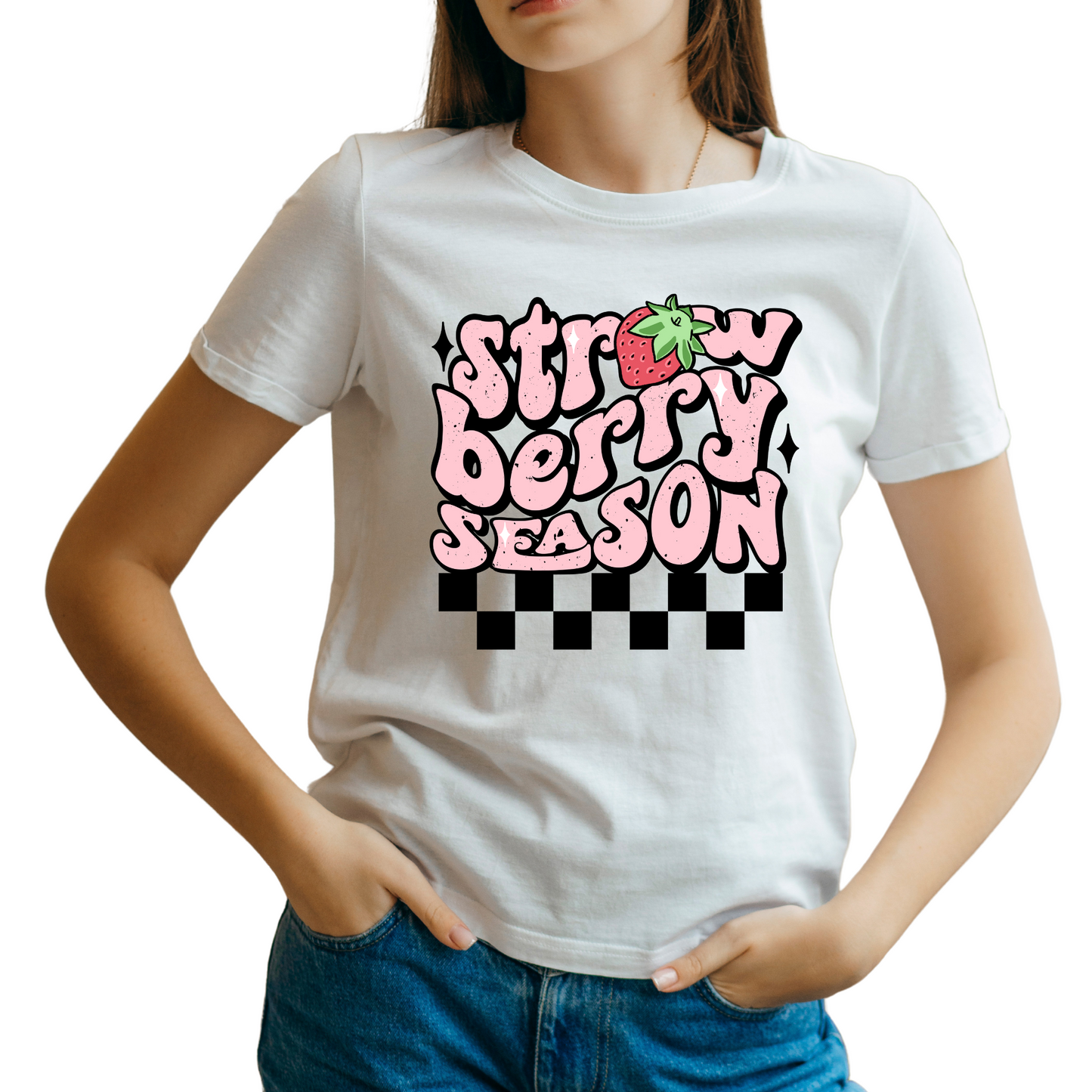 Strawberry Season Design/Ladies Shirt