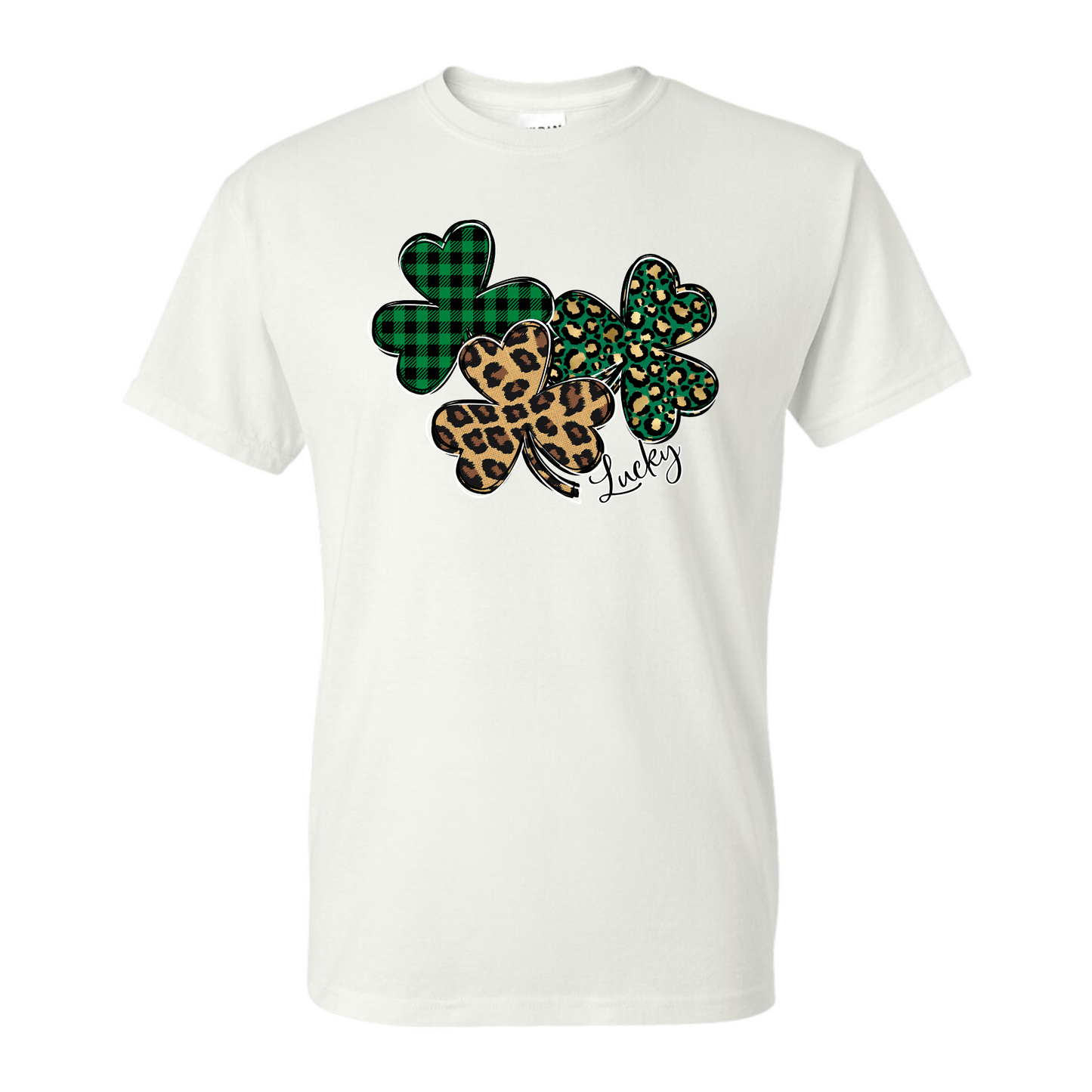 Lucky 3 Clovers Design/Adult and Kids Shirt/Perfect for St. Patrick's Day