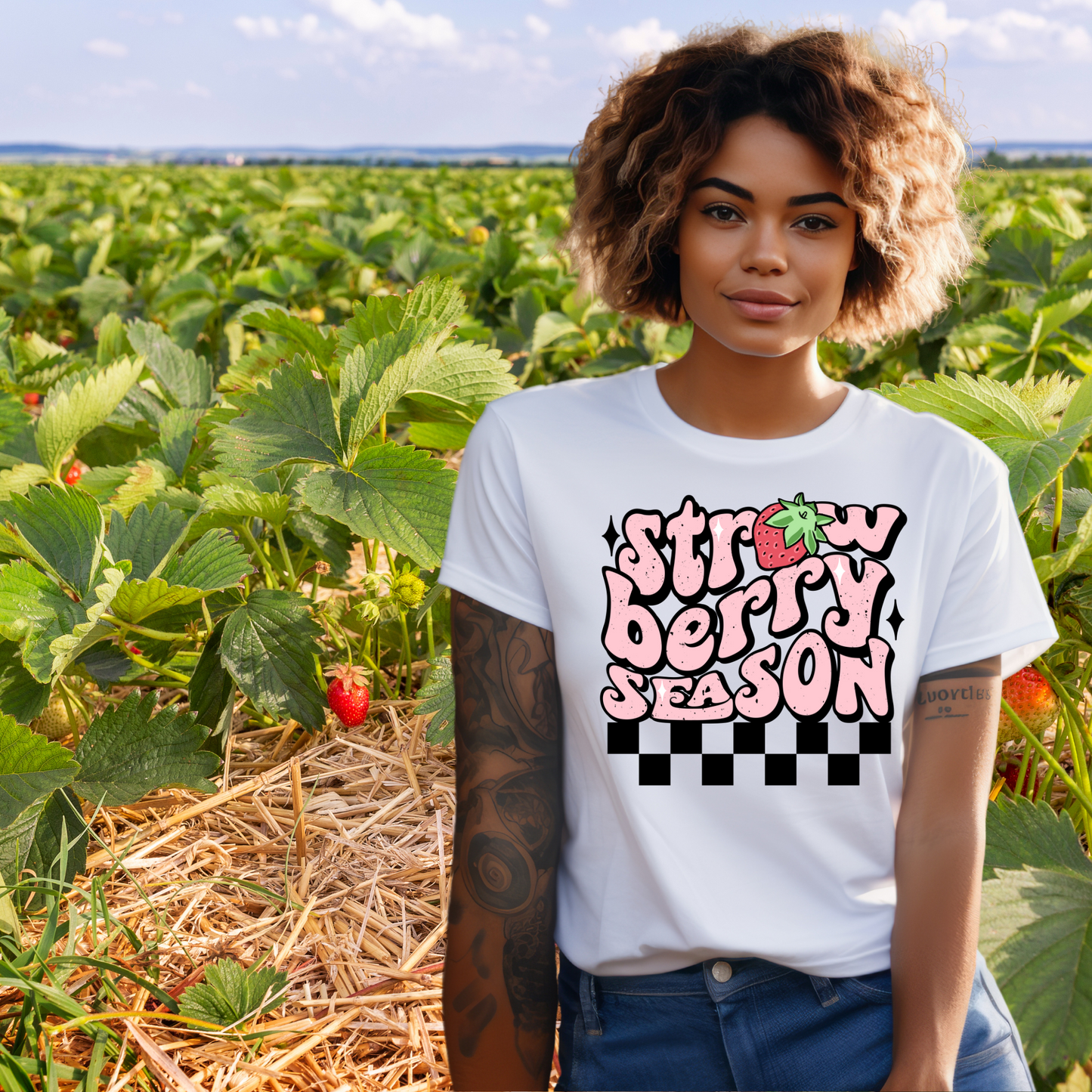 Strawberry Season Design/Ladies Shirt