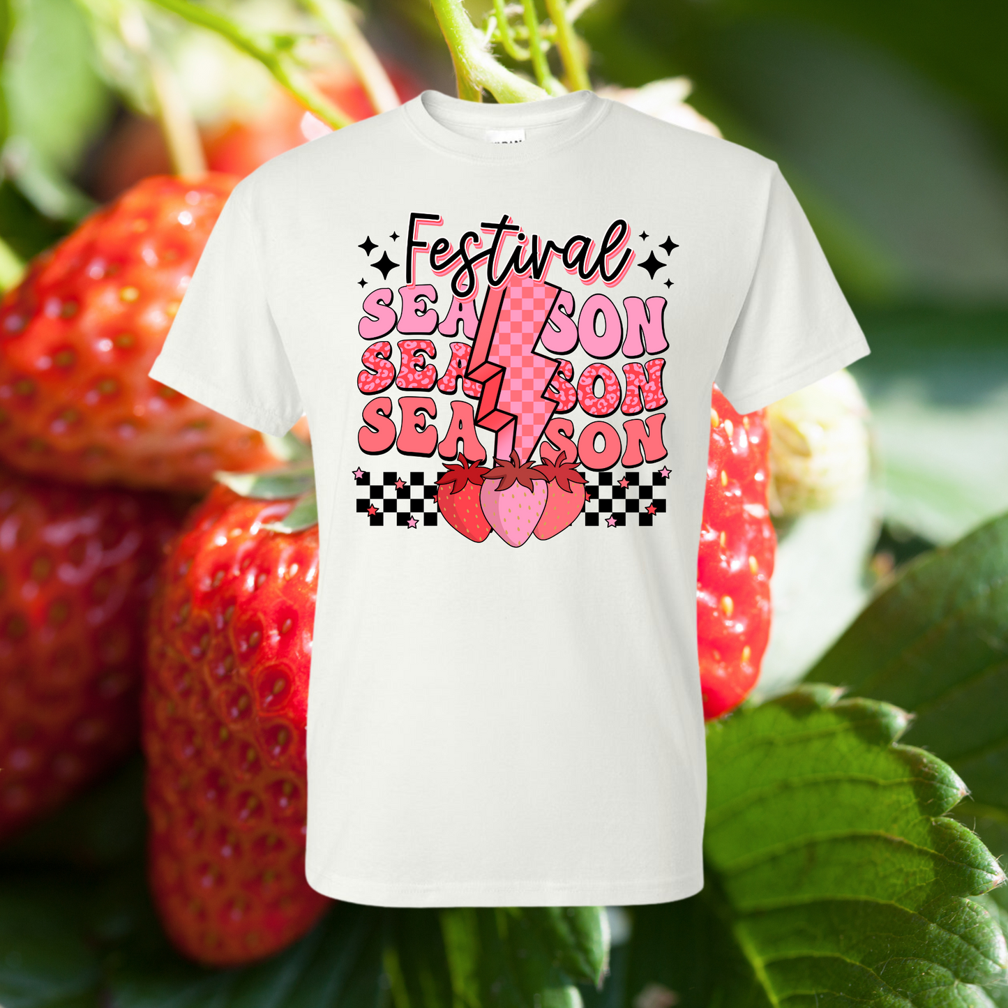 Festival Season/Strawberry Design/Adult and Kids Shirt