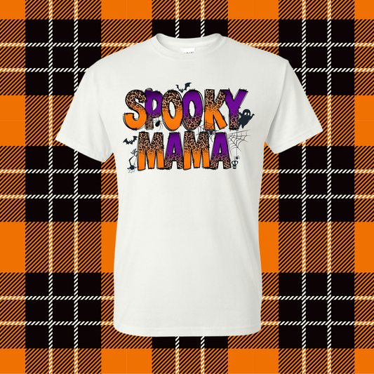 SPOOKY MAMA LADIES GRAPHIC T-SHIRT