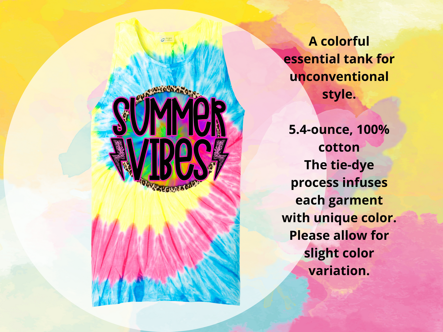 SUMMER VIBES TIE DYE TANK