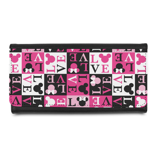LOVE/Pink and Black Design/Magic Design/Valentines Day Wallet