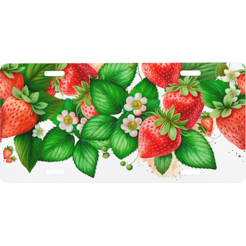 Strawberry Design Car Tag/ License Plate/ Personalize It!