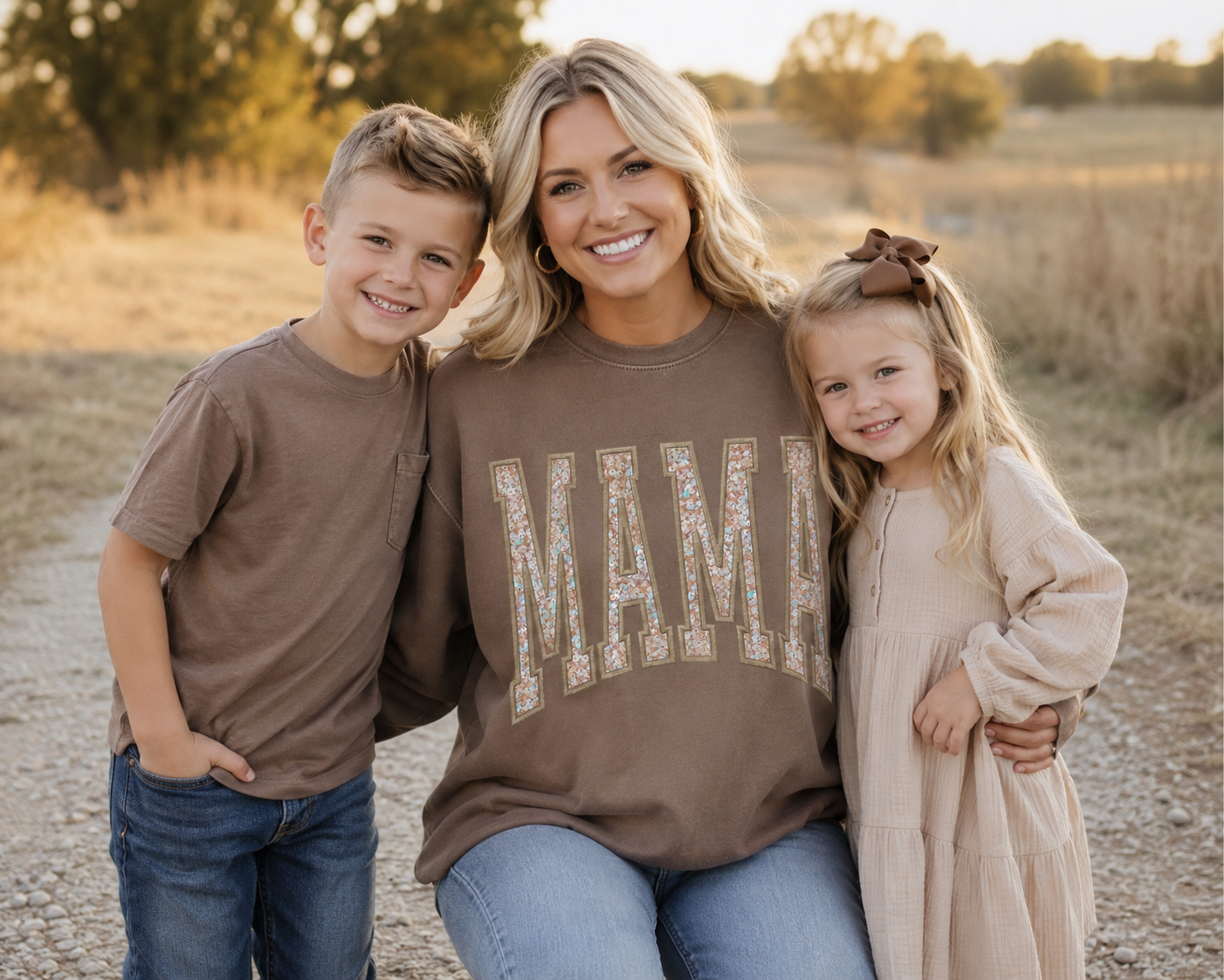 Personalized MAMA Sequin Appliqué Tank