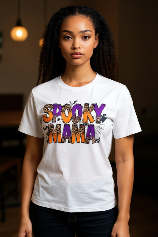 SPOOKY MAMA LADIES GRAPHIC T-SHIRT