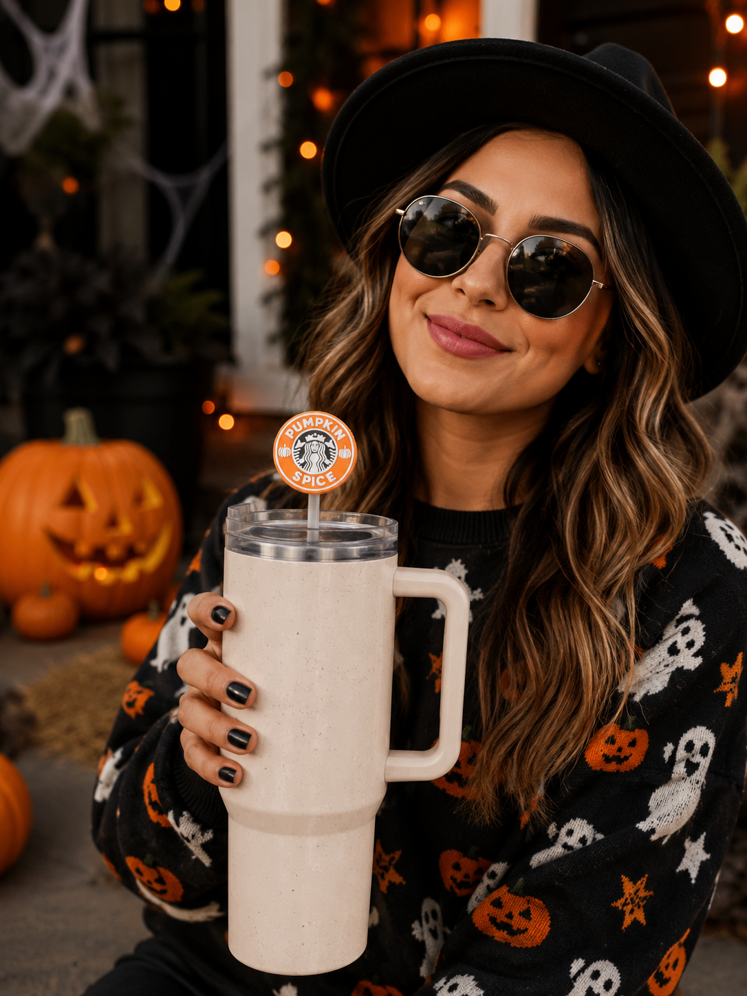 Halloween & Fall Silicone Straw Toppers