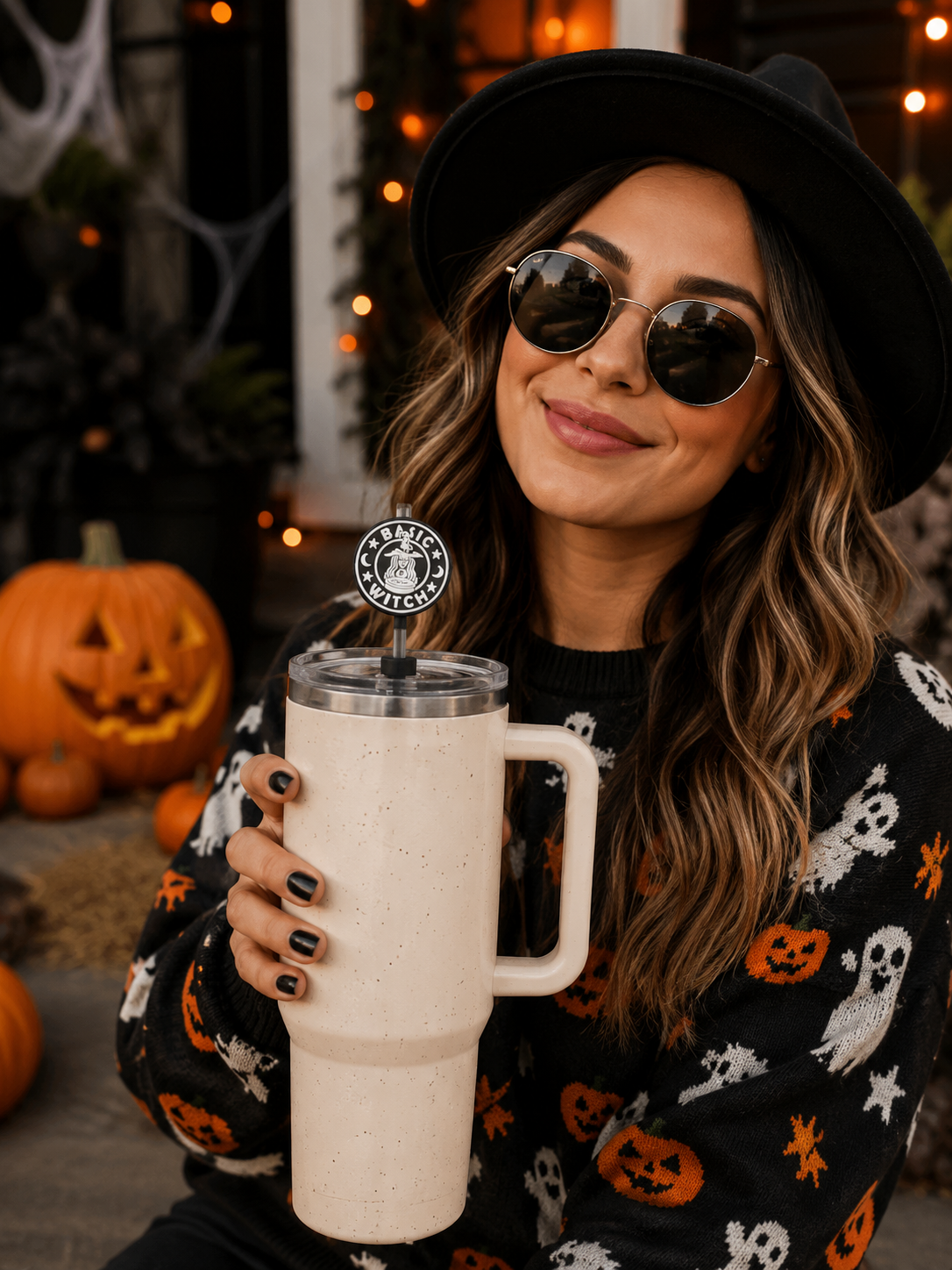 Halloween & Fall Silicone Straw Toppers
