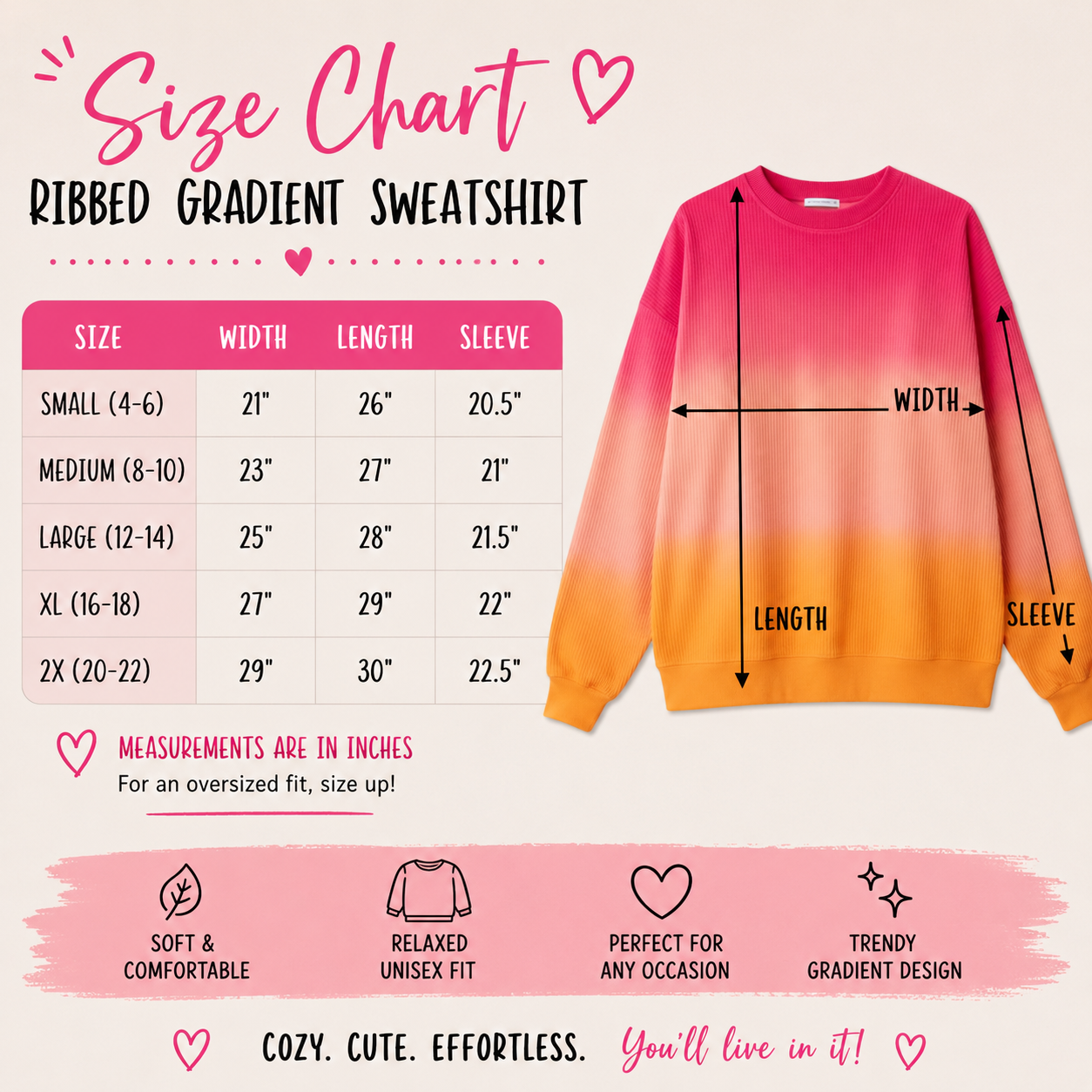 Pink Ombre Sequin Bow Ribbed Sweatshirt
