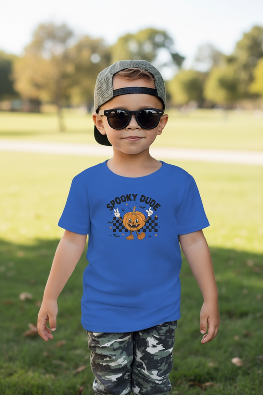 Spooky Dude Embroidery Kids Shirt