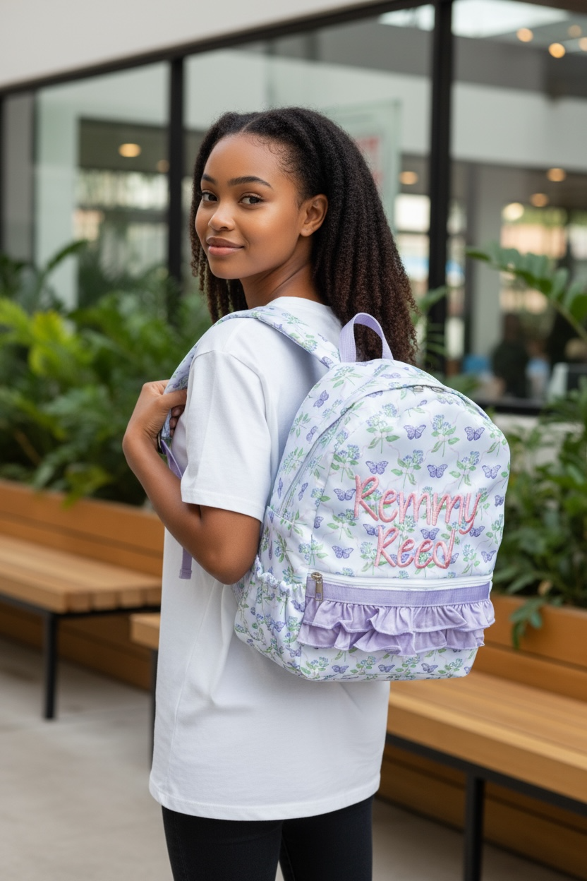 Purple Butterfly Backpack/Personalize It