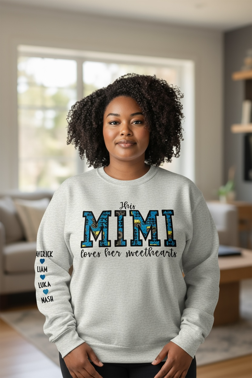 Personalized Construction Truck Applique Crewneck Sweatshirt
