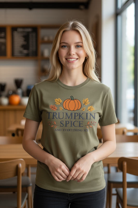 Trumpkin Autumn Embroidery T-Shirt