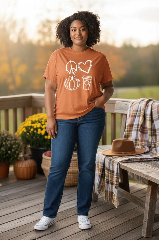 Peace/Love/Pumpkin Spice T-Shirt