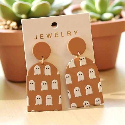 BOO Ghost Dangle Earrings