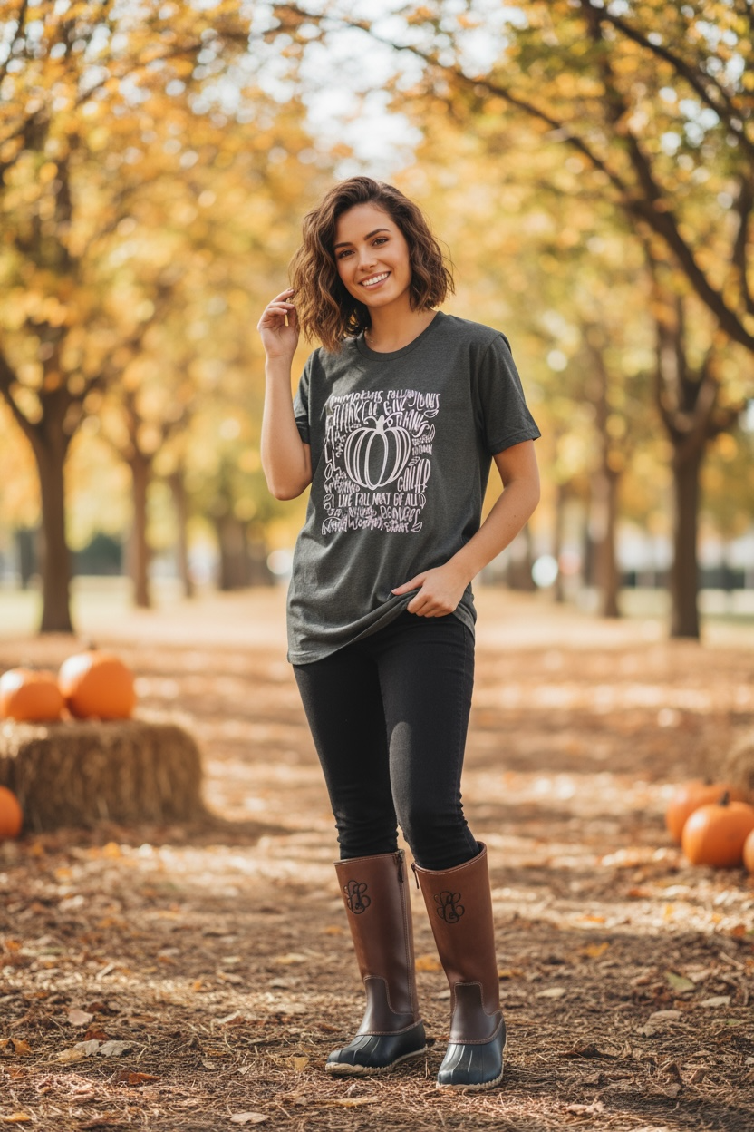 Fall Quote/Pumpkin Design/T-Shirt/Pick Your Color Shirt