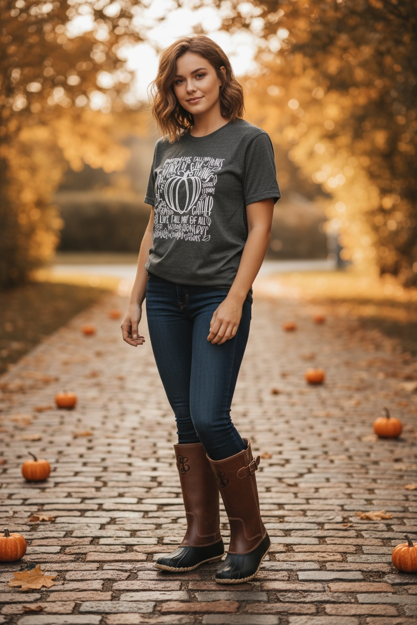 Fall Quote/Pumpkin Design/T-Shirt/Pick Your Color Shirt