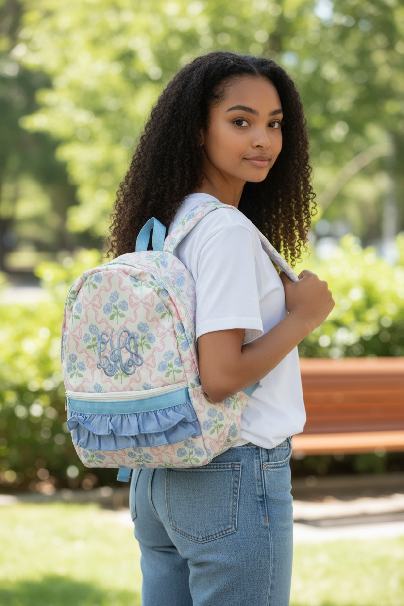 Coquette Bow/Floral Kids/Teens and Ladies Backpack