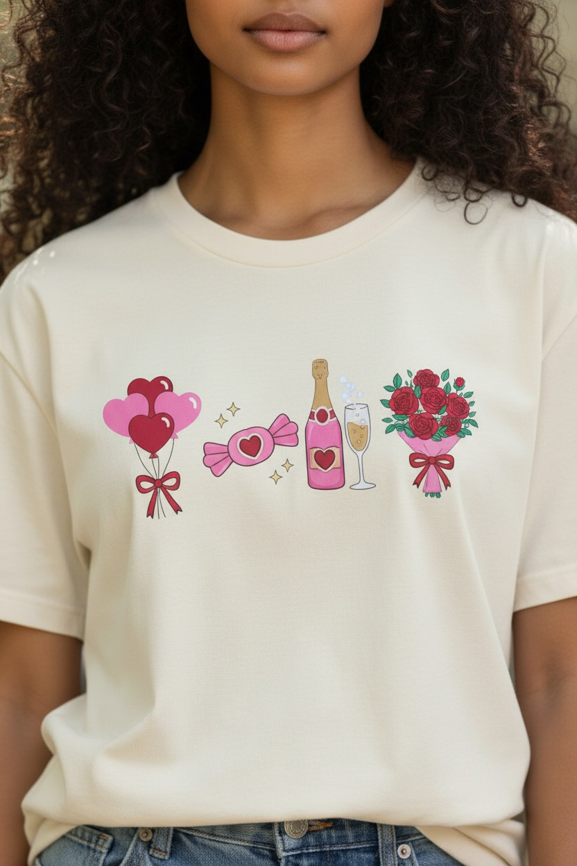 Coquette Valentines Bundle Design Embroidery Shirt