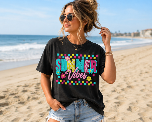 Summer Vibes Embroidery Shirt