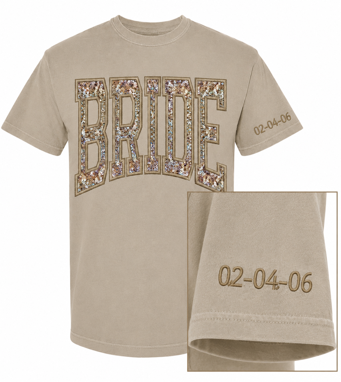Bride Sequin Appliqué T-Shirt