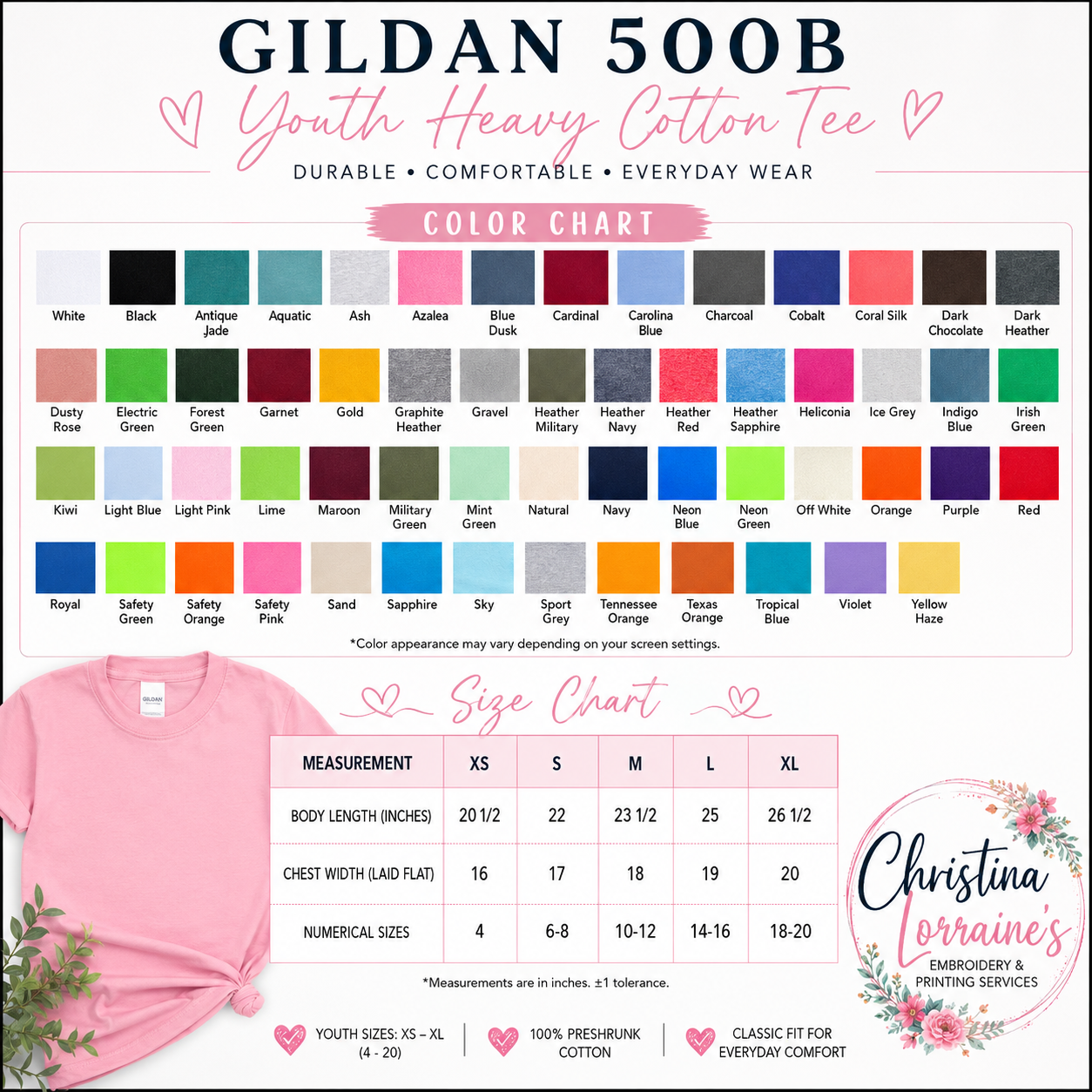 Back to School Youth T-Shirt – Gildan 500B Heavy Cotton Tee