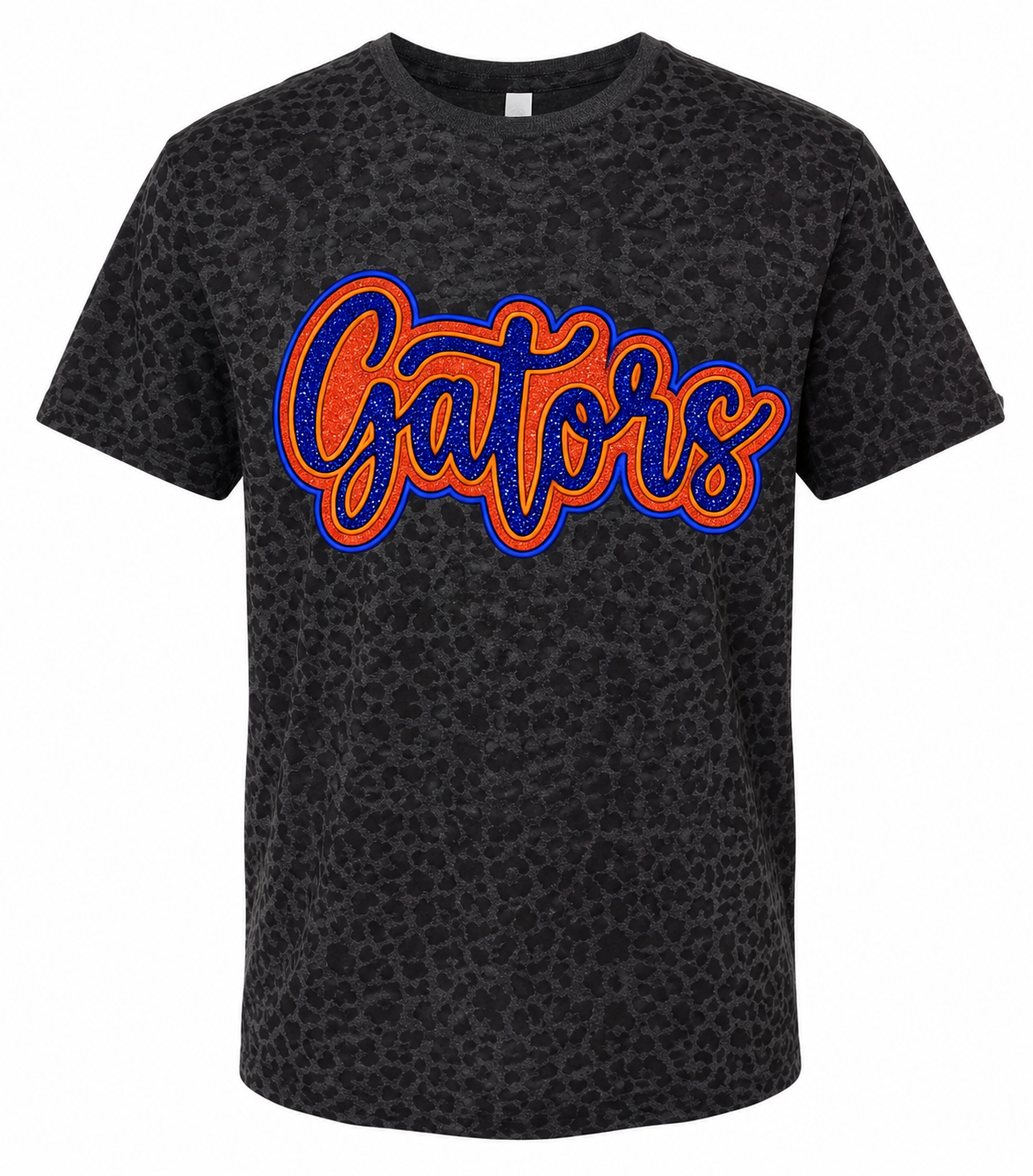 Gators Glitter Appliqué Tee – Available in Natural Leopard & Black Leopard