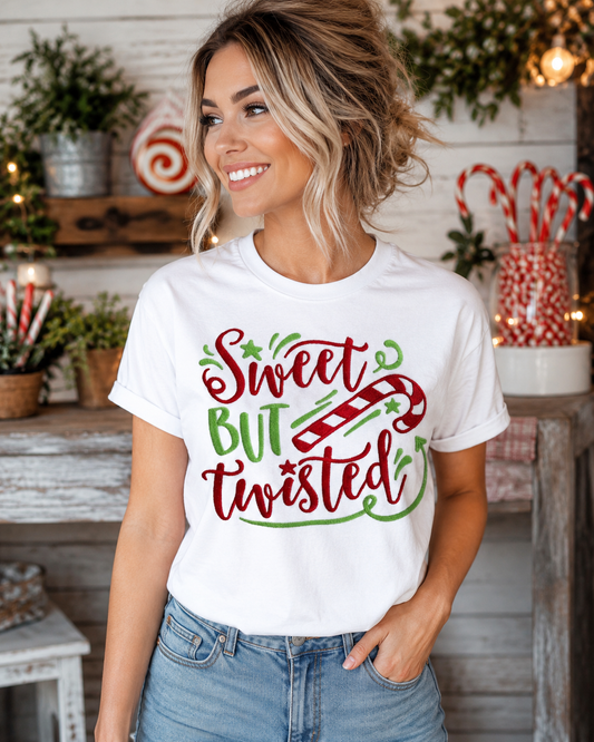 Sweet but Twisted Embroidered Tee or Sweatshirt