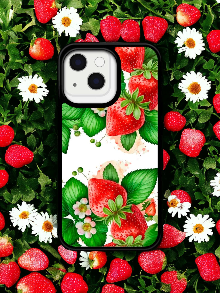 Strawberry Design phone Case/ Cover/Compatible with iPhones & Samsung